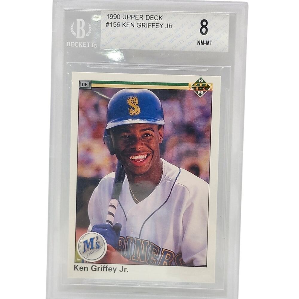 1990 Upper Deck Ken Griffey Jr. #156 Mariners BGS 8 NM-MT Vintage Baseball Card!